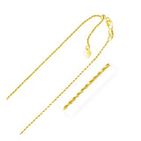 14k Yellow Gold Adjustable Rope Chain 1.0mm-rx71742-22