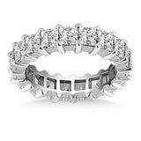14k White Gold Common Prong Princess Cut Diamond Eternity Ring-rxd68666y28bt