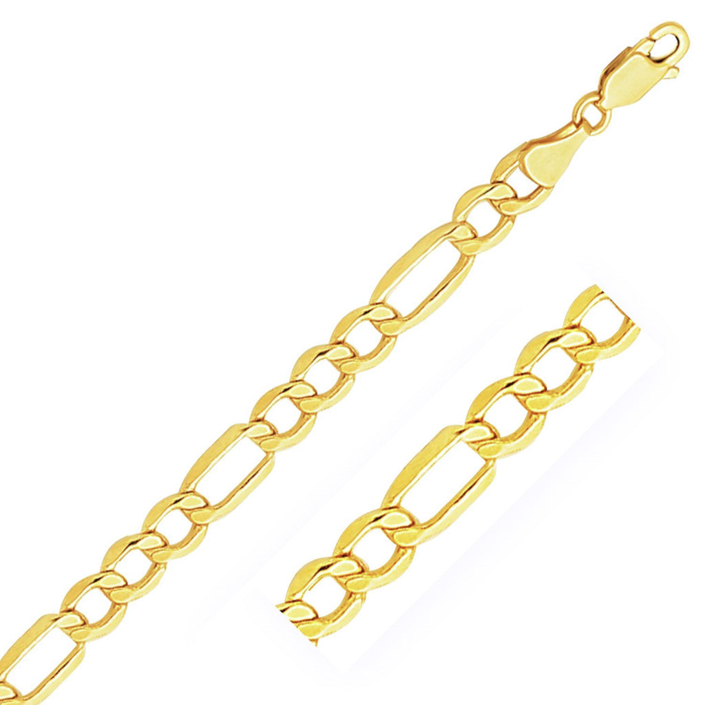 6.5mm 10k Yellow Gold Lite Figaro Chain-rx76860-18