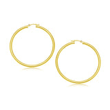 14k Yellow Gold Polished Hoop Earrings (30 mm)-rx79646