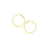 14k Yellow Gold Polished Hoop Earrings (20 mm)-rx79766