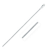 Rhodium Plated 1.8mm Sterling Silver Popcorn Style Chain-rx75334-18