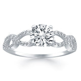 14k White Gold Double Infinity Diamond Engagement Ring-rxd77265y28bt
