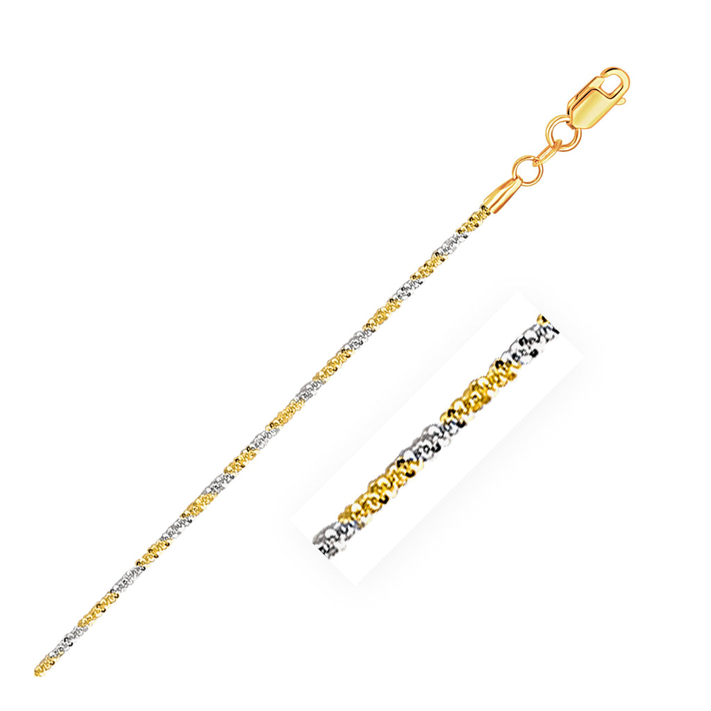 14k White and Yellow Gold Two Tone Sparkle Chain 1.5mm-rx83325-16
