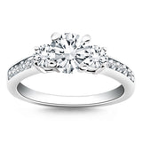 14k White Gold Three Stone Engagement Ring with Diamond Band-rxd80433y28bt