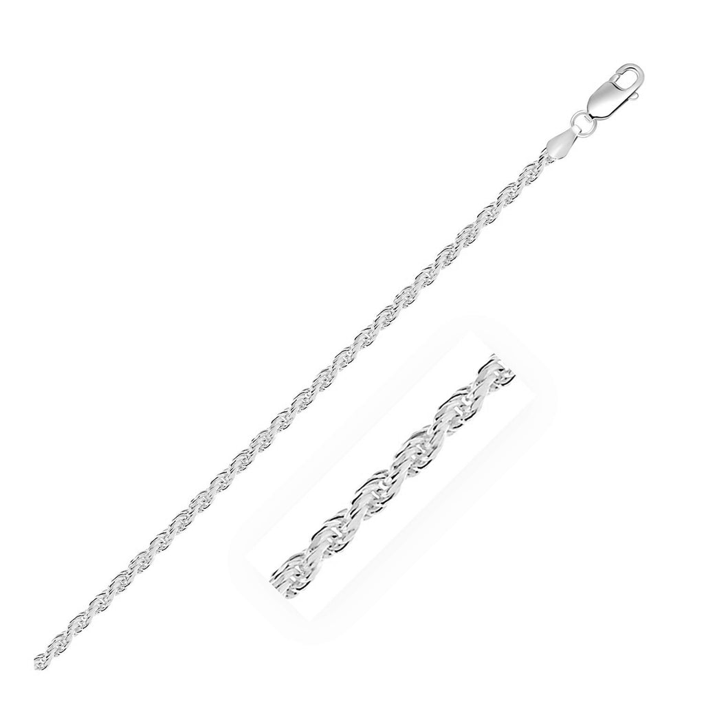 Sterling Silver 2.9mm Diamond Cut Rope Style Chain-rx79302-30