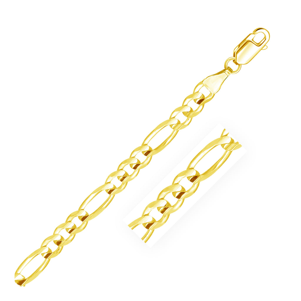 6.0mm 14k Yellow Gold Solid Figaro Chain-rx87600-20