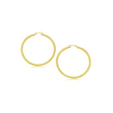 14k Yellow Gold Polished Hoop Earrings (2- mm)-rx86043