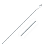 Rhodium Plated 1.3mm Sterling Silver Snake Style Chain-rx82379-20