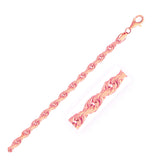 4.0mm 14k Rose Gold Solid Diamond Cut Rope Chain-rx73664-24