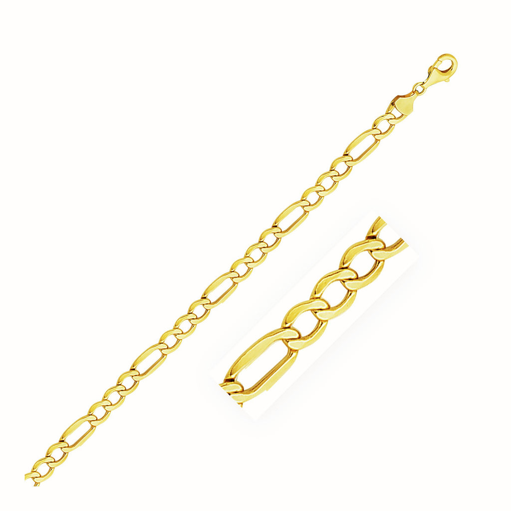 5.4mm 10k Yellow Gold Lite Figaro Chain-rx96437-20