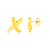 14K Yellow Gold X Earrings-rx82777