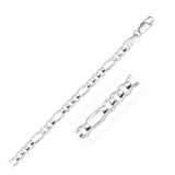 4.6mm 14k White Gold Solid Figaro Chain-rx98262-22
