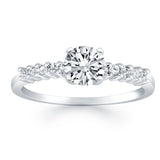 14k White Gold Shared Prong Accent Diamond Engagement Ring-rxd94365y28bt