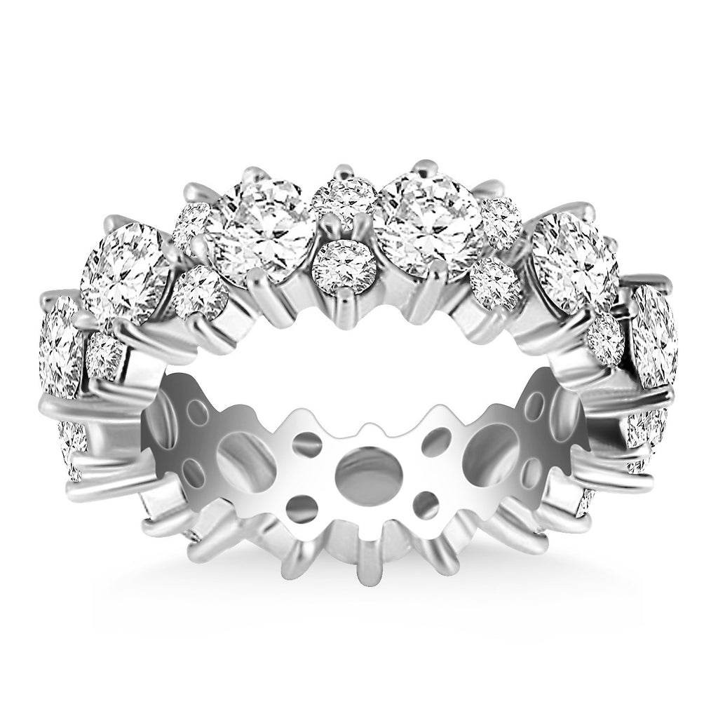 14k White Gold Ornamental Round Diamond Eternity Ring-rxd94048y28bt