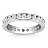14k White Gold Eternity Ring with Channel Set Round Diamonds-rxd97726y28bt