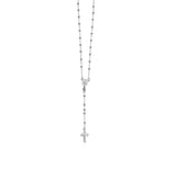 Fine Rosary Chain and Bead Necklace in Sterling Silver-rx66858-26