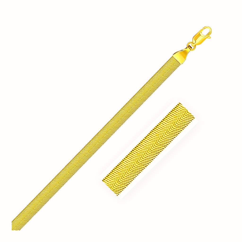 4.0mm 14k Yellow Gold Super Flex Herringbone Chain-rx63366-24