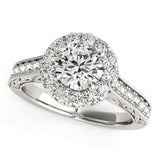 14k White Gold Round Diamond Engagement Ring with Stylish Shank (1 5/8 cttw)-rxd64764y28bt