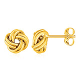 Love Knot Post Earrings in 14k Yellow Gold-rx97439