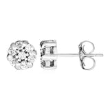 14k White Gold Petite Post Earrings with Diamonds-rx23856