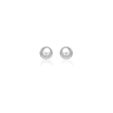 14k White Gold Classic Stud Earrings (8.0 mm)-rx64144