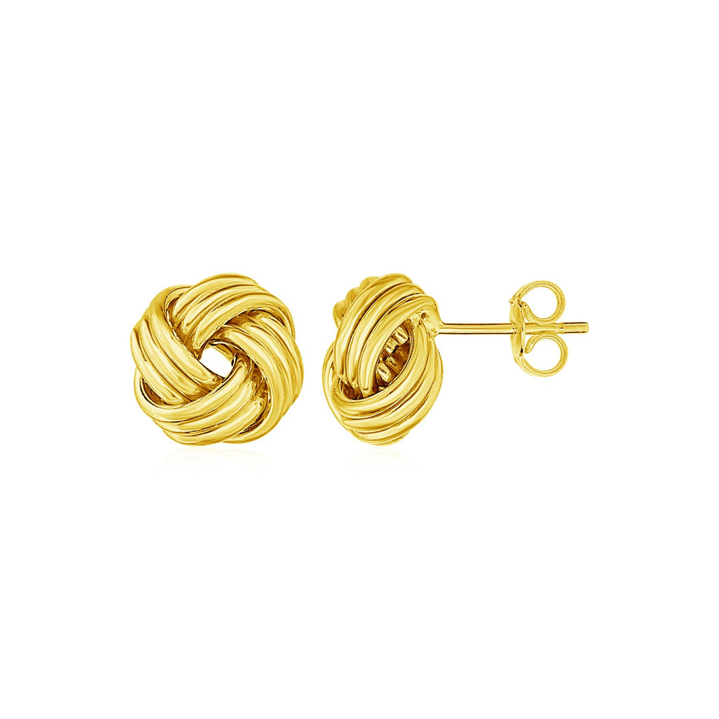 Love Knot Post Earrings in 14k Yellow Gold-rx86567