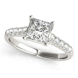 14k White Gold Trellis Set Princess Cut Diamond Engagement Ring (1 1/4 cttw)-rxd28735y28bt
