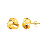 Polished Love Knot Post Earrings in 14k Yellow Gold-rx13704