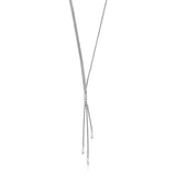 Sterling Silver Three Strand Lariat Necklace with Polished Bars-rx46980-17