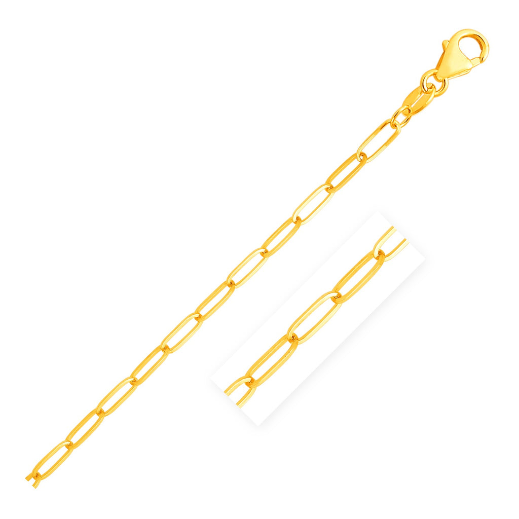14K Yellow Gold Paperclip Chain (4.0mm)-rx78869-24