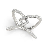 14k White Gold Fancy Entwined Design Diamond Ring (1/2 cttw)-rxd87508y28bt