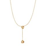 Lariat Necklace with Two Love Knots in 14k Yellow Goldrx03637-17-rx03637-17