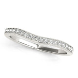 14k White Gold Channel Curved Diamond Wedding Band (1/4 cttw)-rxd67390y28bt