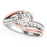 14k White And Rose Gold Bypass Shank Diamond Engagement Ring (1 1/8 cttw)-rxd49682y28bt
