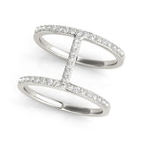 14k White Gold Dual Band Bridge Style Diamond Ring (3/8 cttw)-rxd99054y28bt