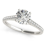 14k White Gold Pronged Round Diamond Engagement Ring (1 5/8 cttw)-rxd4483y28bt