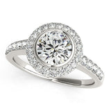 14k White Gold Pave Style Diamond Engagement Ring (1 3/8 cttw)-rxd63646y28bt