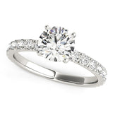 14k White Gold Single Row Shank Round Diamond Engagement Ring (1 1/3 cttw)-rxd4984y28bt