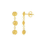 14k Yellow Gold Textured Love Knot Earrings-rx20647