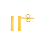 Bar Post Earrings in 14k Yellow Gold-rx53477