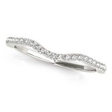 14k White Gold Curvy Style Wedding Ring with Round Diamonds (1/8 cttw)-rxd74905y28bt