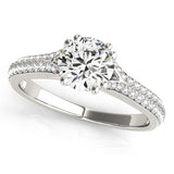 14k White Gold Double Prong Multirow Band Diamond Engagement Ring (1 1/8 cttw)-rxd93655y28bt