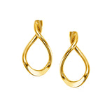 14k Yellow Gold Polished Tear Drop Earrings-rx66834