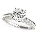 14k White Gold Antique Design Diamond Engagement Ring (1 5/8 cttw)-rxd4050y28bt