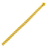 6.15mm 10k Yellow Gold Semi Solid Miami Cuban Chain-rx30730-22