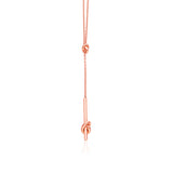 14k Rose Gold Lariat Necklace with Knotsrx74031-17-rx74031-17