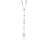 Rosary Chain and Large Bead Necklace in Sterling Silver-rx86084-26