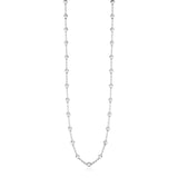 Sterling Silver Station Necklace with Polished Beads-rx29666-24
