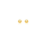 14k Yellow Gold Ball Style Stud Earrings (4.0 mm)-rx70469